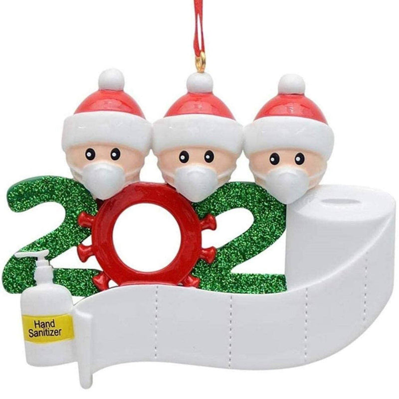 2020 Quarantine Family Personalized Christmas Ornaments Lighting & Decor Family of 3 - DailySale