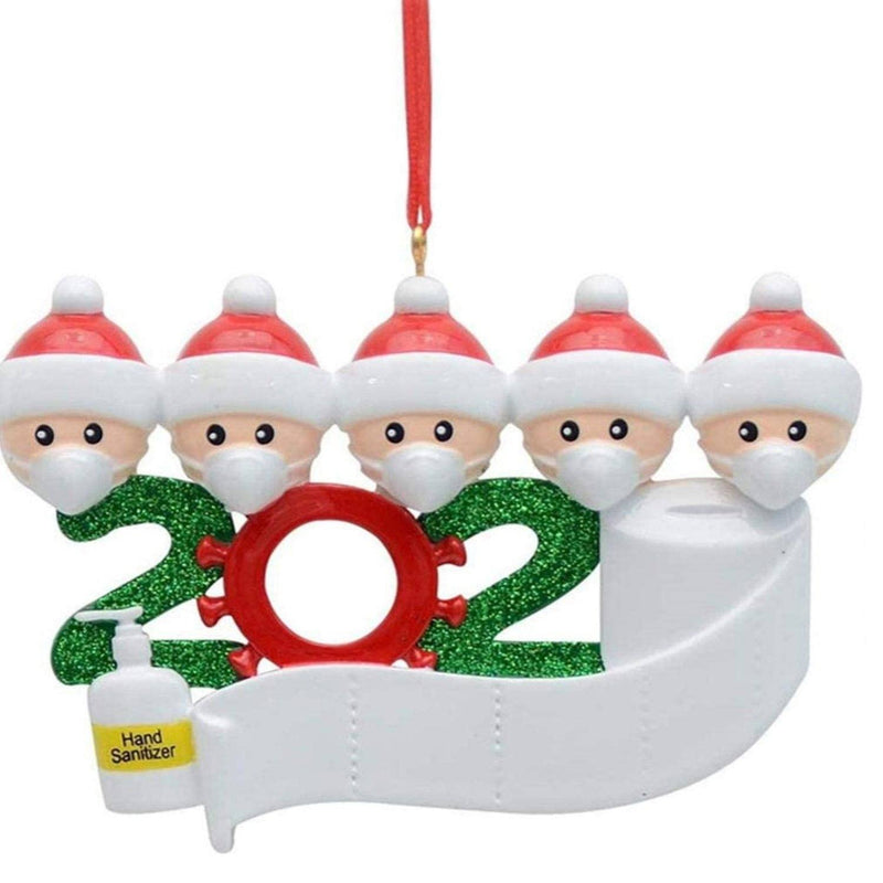 2020 Quarantine Family Personalized Christmas Ornaments Lighting & Decor Family of 5 - DailySale