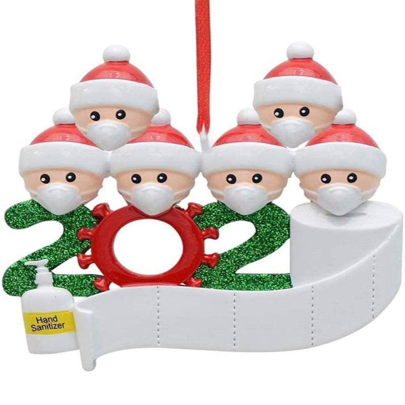 2020 Quarantine Family Personalized Christmas Ornaments Lighting & Decor Family of 6 - DailySale