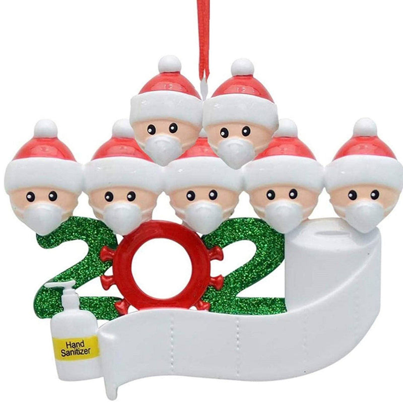 2020 Quarantine Family Personalized Christmas Ornaments Lighting & Decor Family of 7 - DailySale