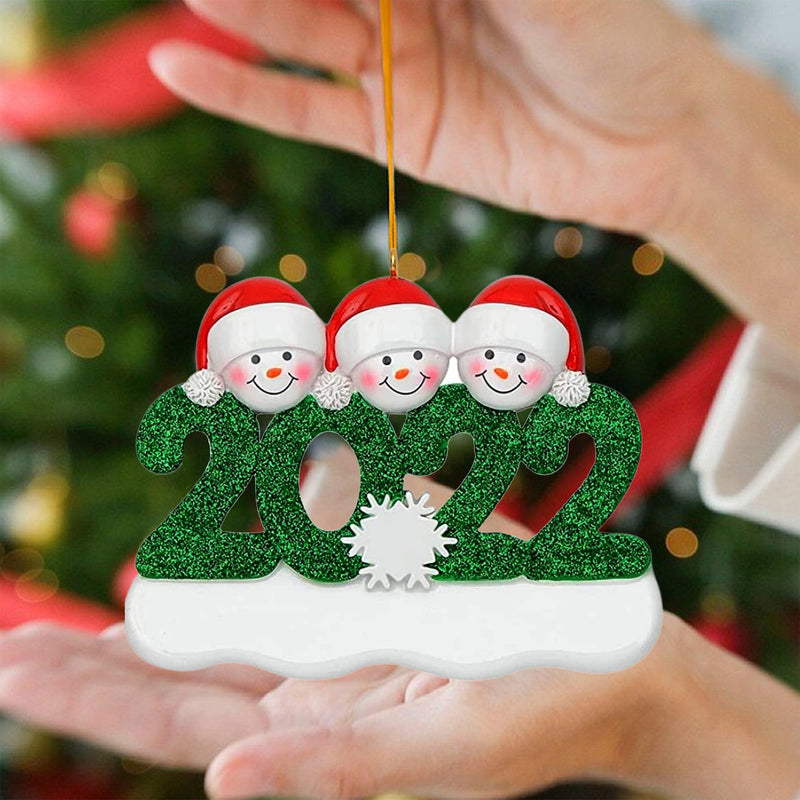 2022 Family Christmas Tree Ornament And Hanging Decorations Personalized Gifts For All Holiday Decor & Apparel Family of 3 - DailySale