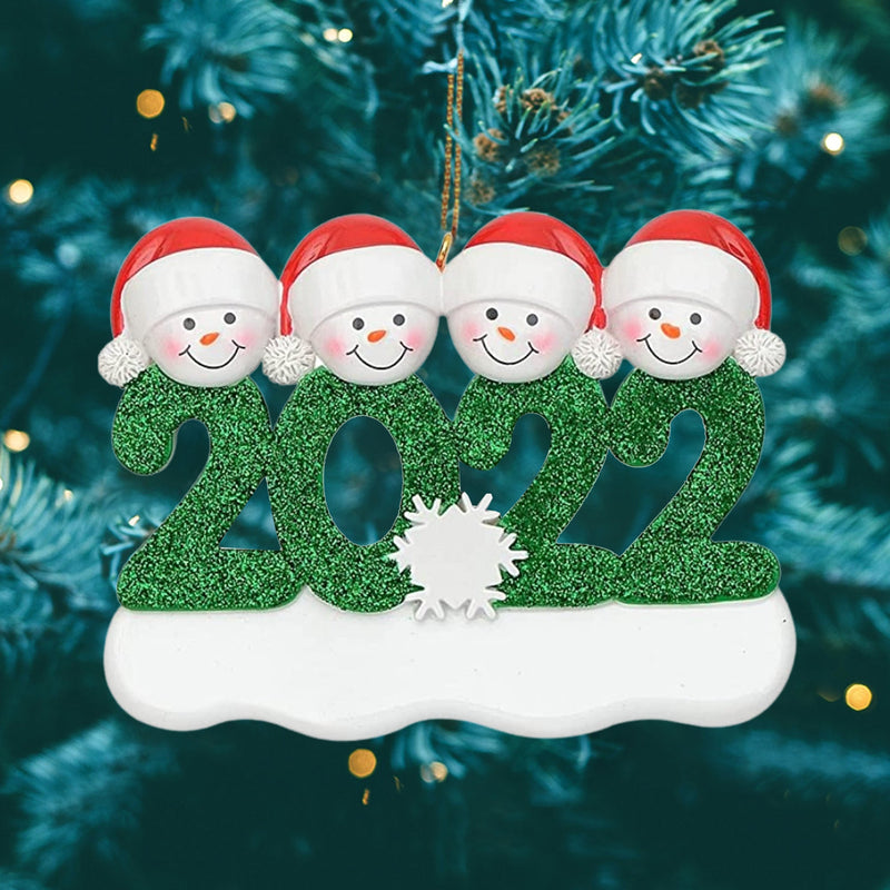 2022 Family Christmas Tree Ornament And Hanging Decorations Personalized Gifts For All Holiday Decor & Apparel Family of 4 - DailySale