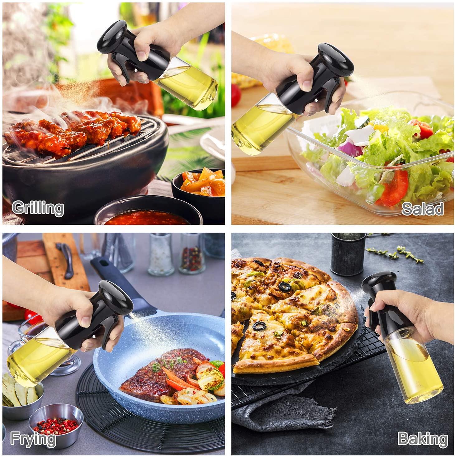 Oil Sprayer For Cooking Kitchen Oil Bottle Cooking Oil Spray Reusable Oil  Spray Bottle Salad Grill BBQ Air Fryer Roasting Tool - AliExpress