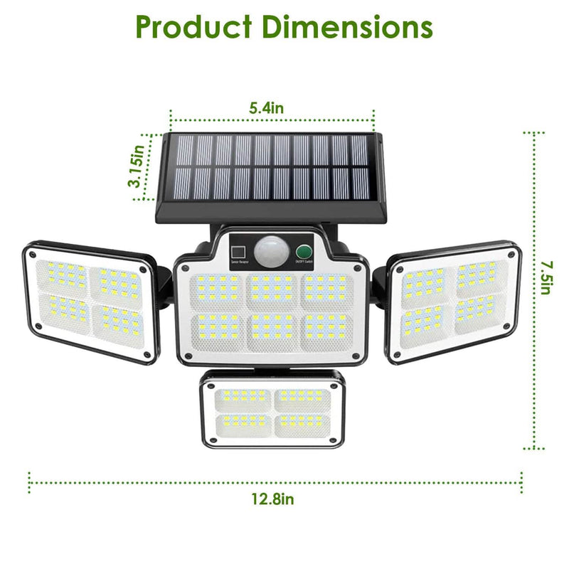 216 LEDs Solar Outdoor Light Motion Sensor Security Wireless Lamp Outdoor Lighting - DailySale