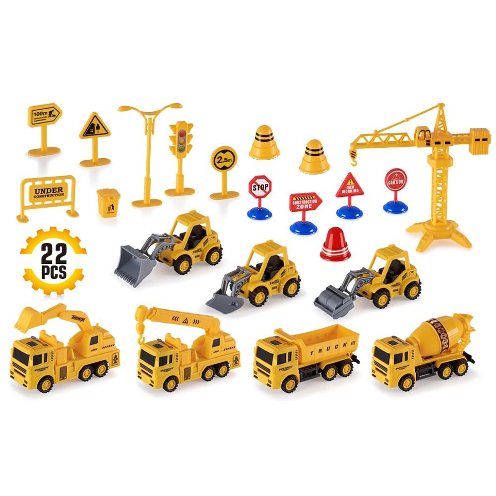 22-Piece: Construction Trucks Toy Set Toys for Kids Toys & Games - DailySale