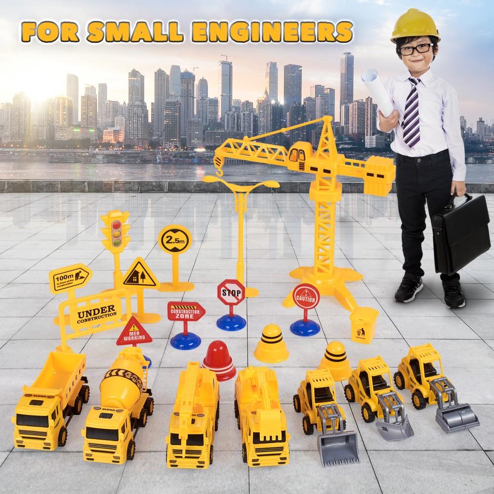 22-Piece: Construction Trucks Toy Set Toys for Kids Toys & Games - DailySale