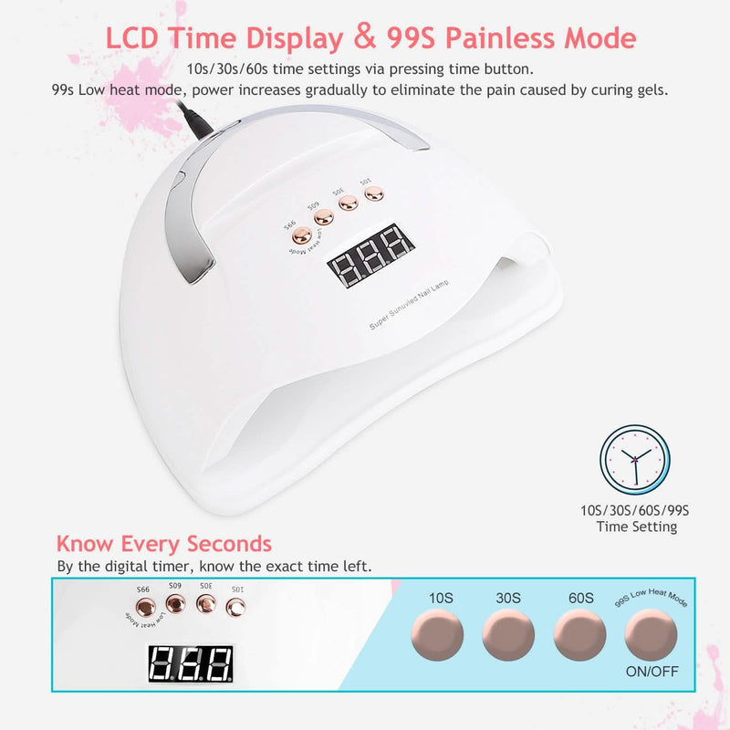 220W UV LED Nail Lamp Gel Polish Dryer Beauty & Personal Care - DailySale