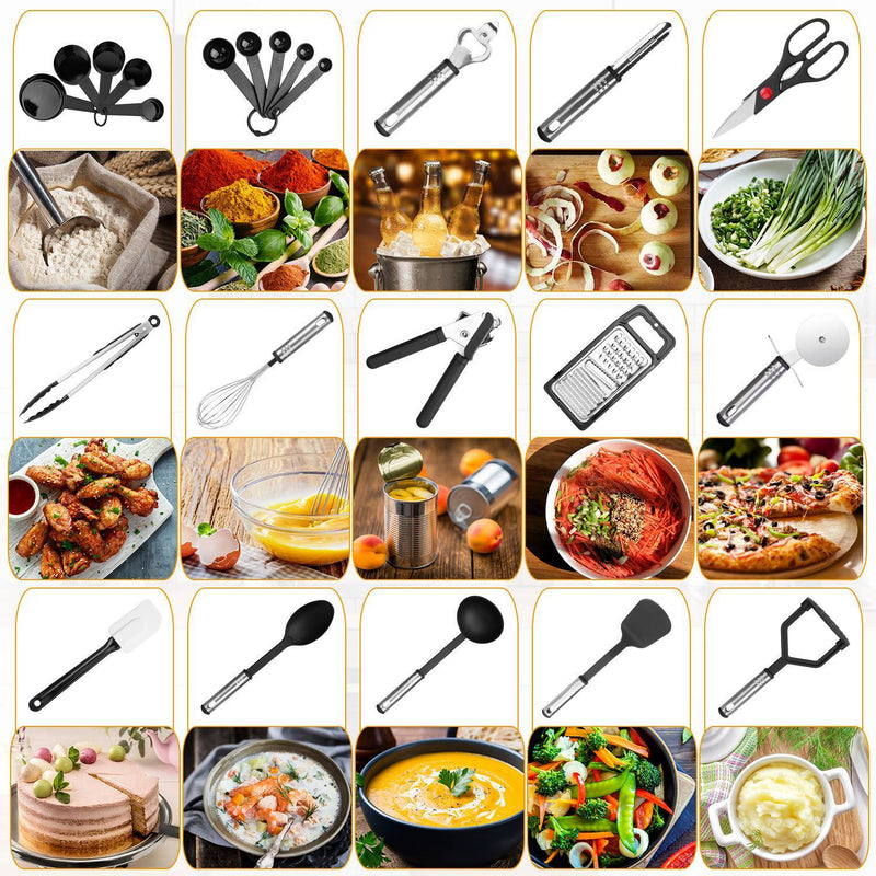 23-Piece Set: Kitchen Utensil Set Stainless Steel Nylon Kitchen & Dining - DailySale