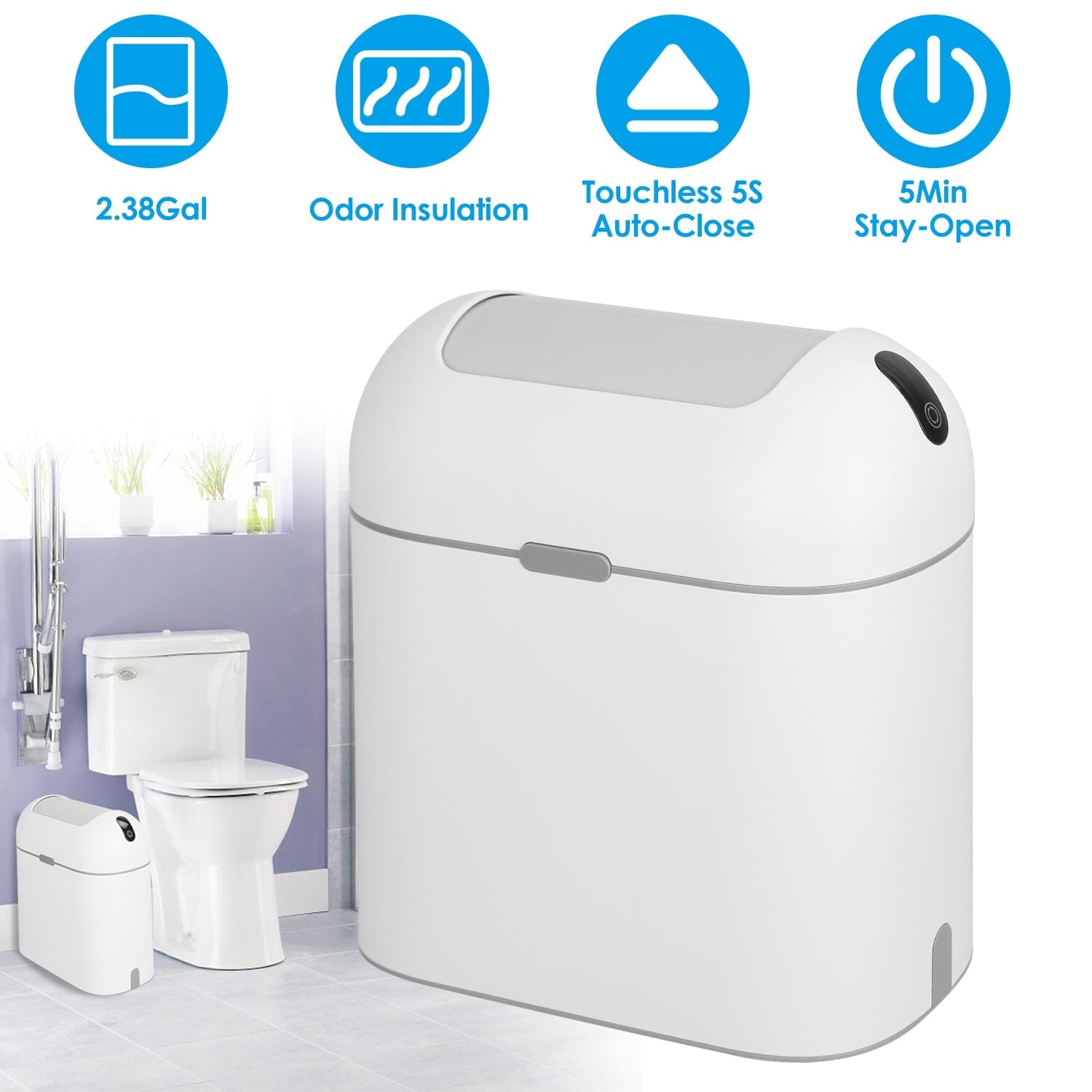 2.38 Gal/9L Automatic Trash Can Everything Else - DailySale