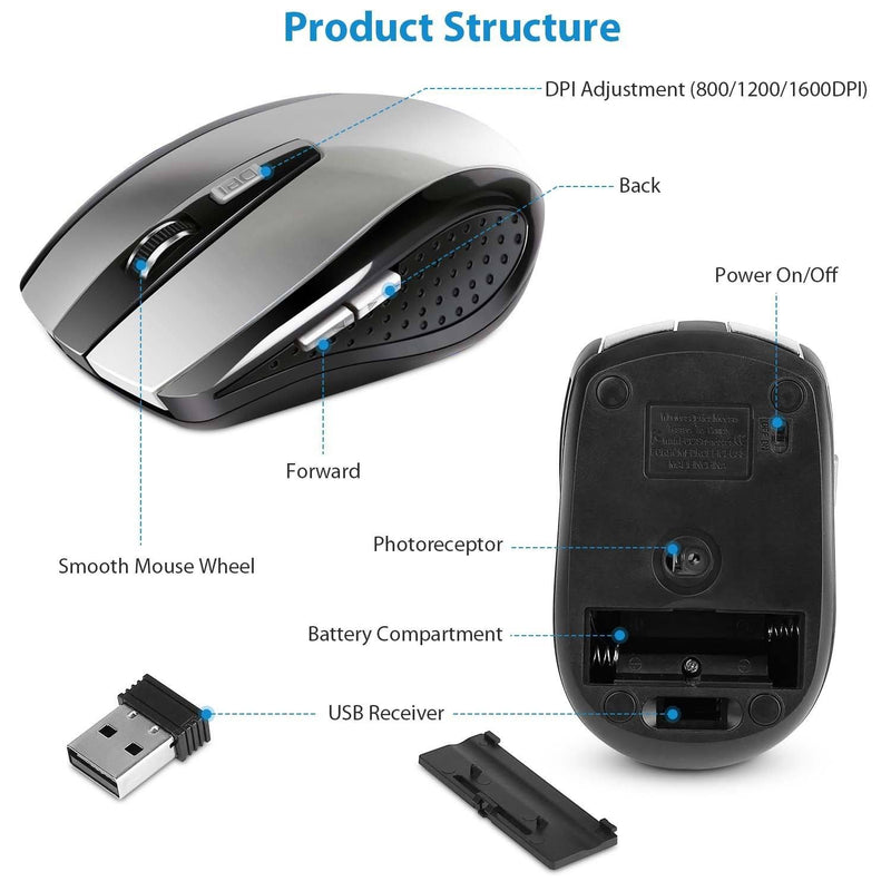 2.4 G Wireless Gaming Mouse Optical Computer Accessories - DailySale