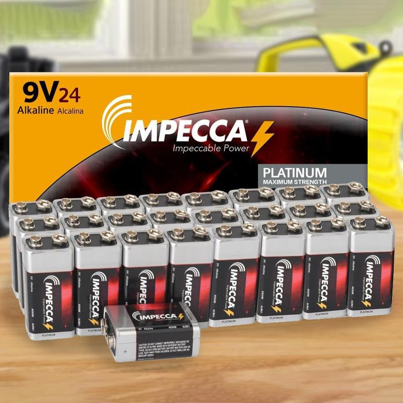 24-Pack: Alkaline 9-Volt 6LR61 Platinum Batteries Gadgets & Accessories - DailySale