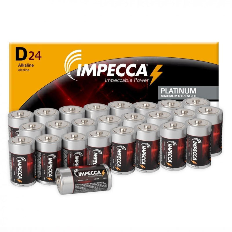 24-Pack: Impecca Alkaline D LR20 Platinum Batteries Gadgets & Accessories - DailySale