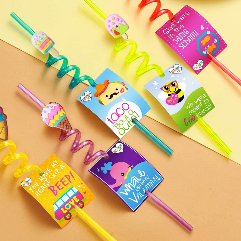 24-Pack: Reusable Ice Cream Straws for Birthday Party Supplies Wine & Dining - DailySale