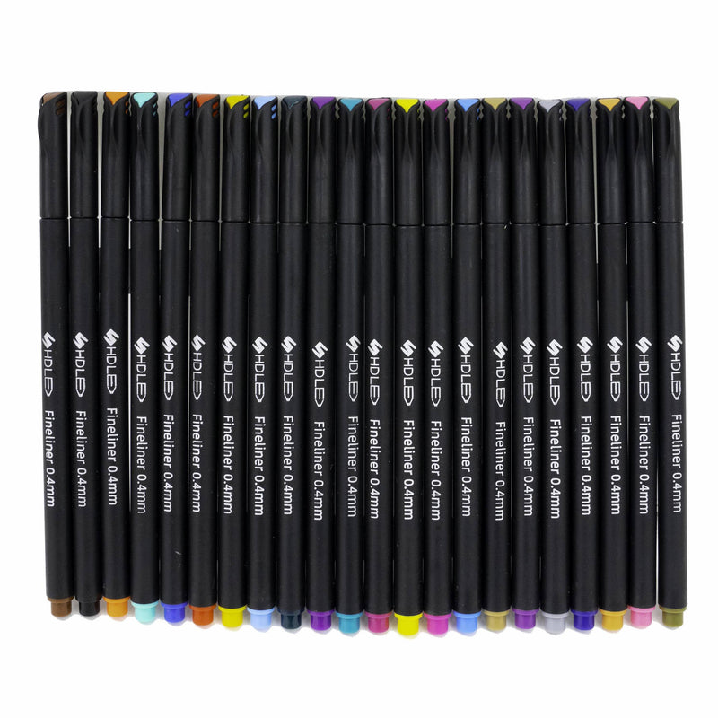 24-Pack: Vibrant Color Fineliner Pens Art & Craft Supplies - DailySale