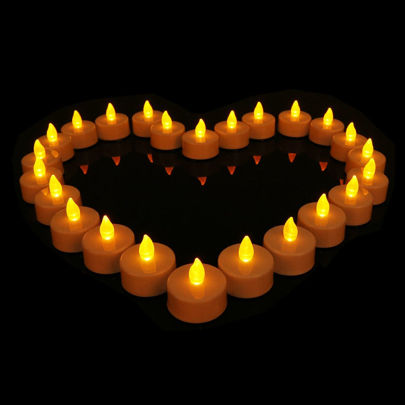 24-Piece: Flameless LED Tealight Candles Indoor Lighting - DailySale