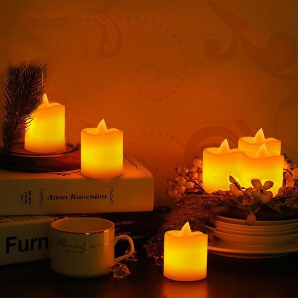 24-Piece: LED Flameless Tea Light Candle Indoor Lighting - DailySale