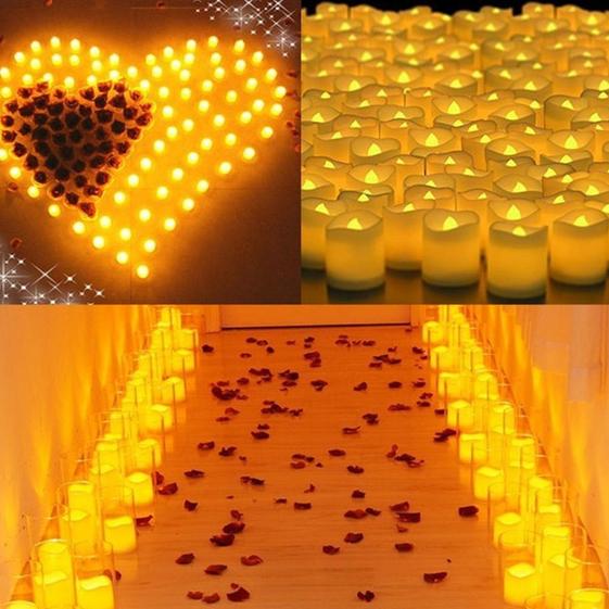 24-Piece: LED Flameless Tea Light Candle Indoor Lighting - DailySale