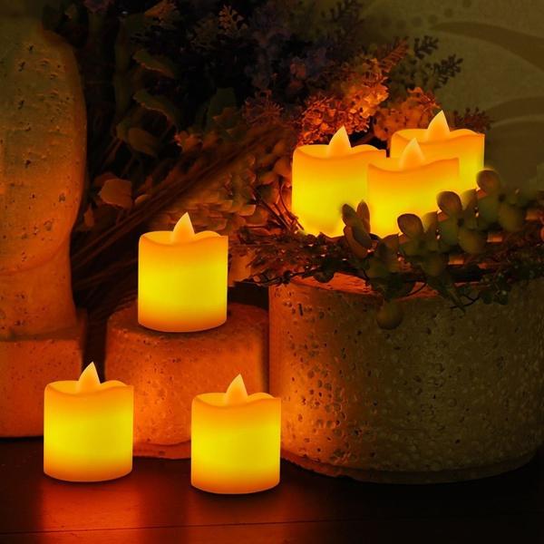 24-Piece: LED Flameless Tea Light Candle Indoor Lighting - DailySale