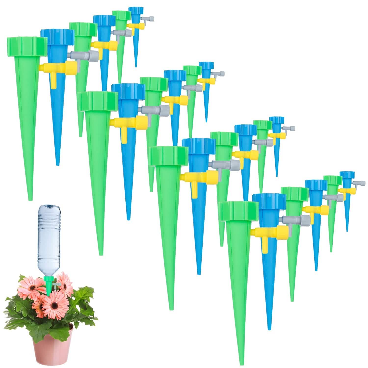 self watering device for plants iNova 24-Piece Plant Self-Watering Spikes