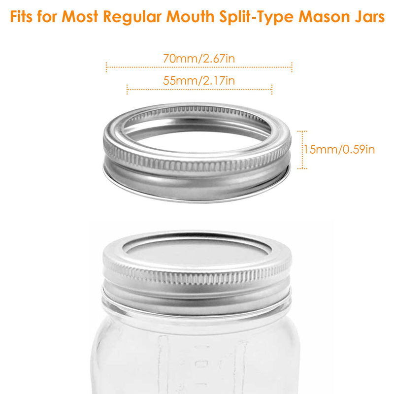 24-Piece: Regular Mouth Canning Jar Kitchen Storage - DailySale