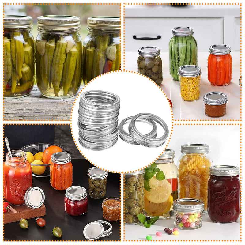 24-Piece: Regular Mouth Canning Jar Kitchen Storage - DailySale