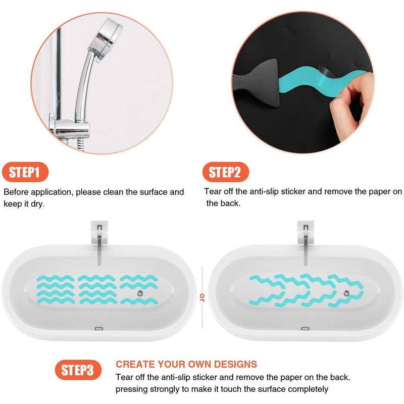24-Piece: Safe Tub Strips Adhesive Non-Slip Shower Stickers Set
