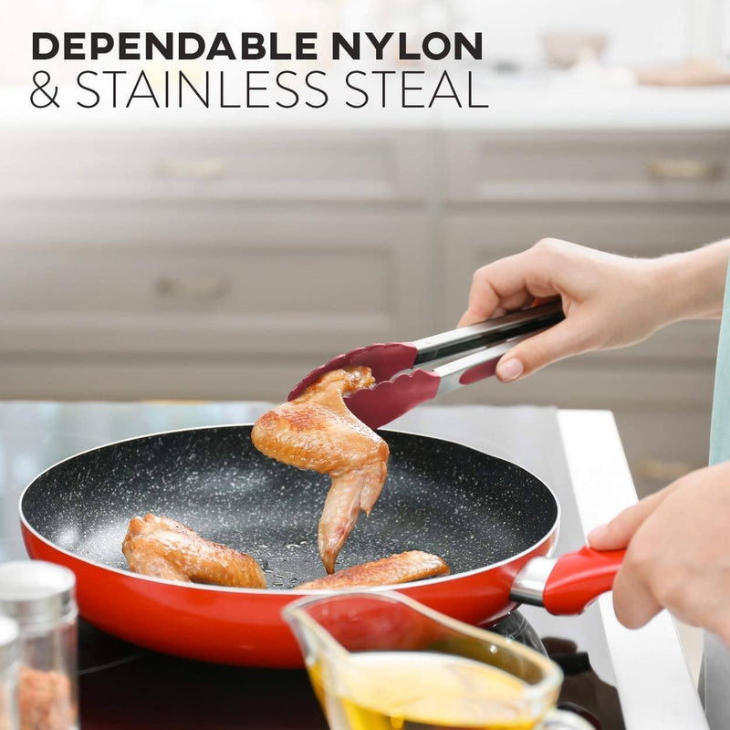 24-Piece Set: Nylon and Stainless Steel Utensil Set