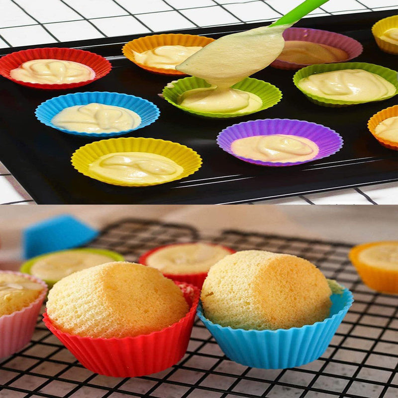 24-Piece: Silicone Baking Cups with Silicone Brush Kitchen Tools & Gadgets - DailySale