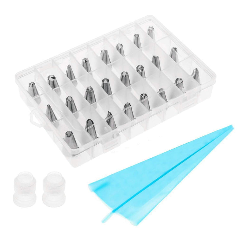 24-Piece: Stainless Steel Cake Decorating Supplies Kit Kitchen & Dining - DailySale