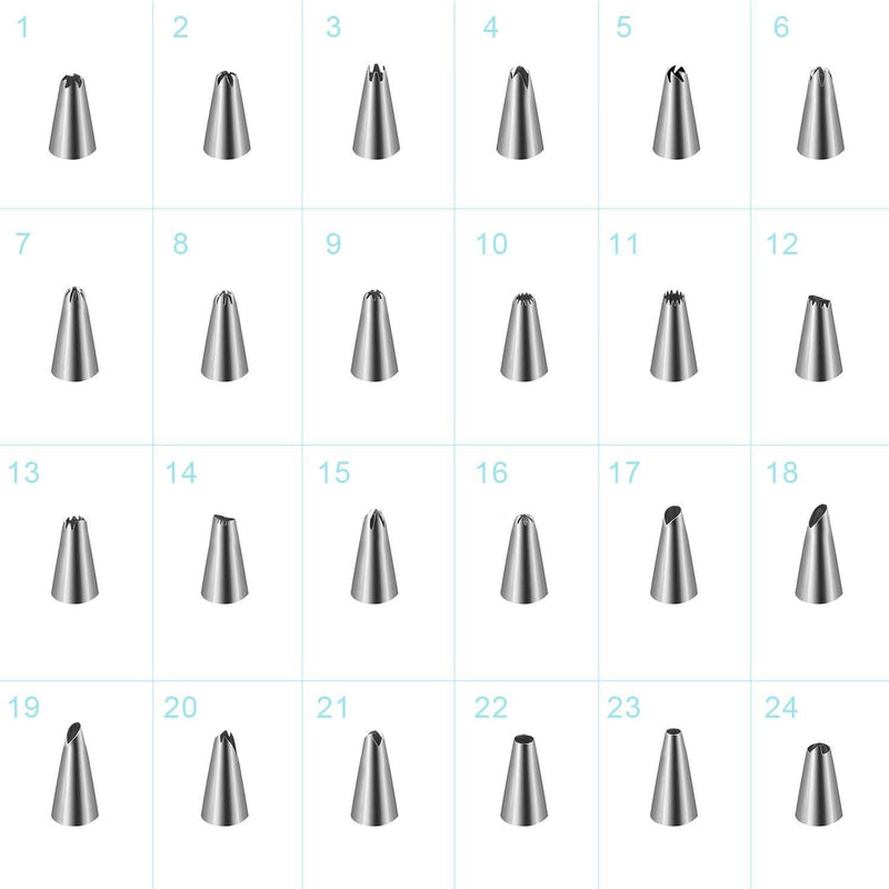 24-Piece: Stainless Steel Cake Decorating Supplies Kit Kitchen & Dining - DailySale