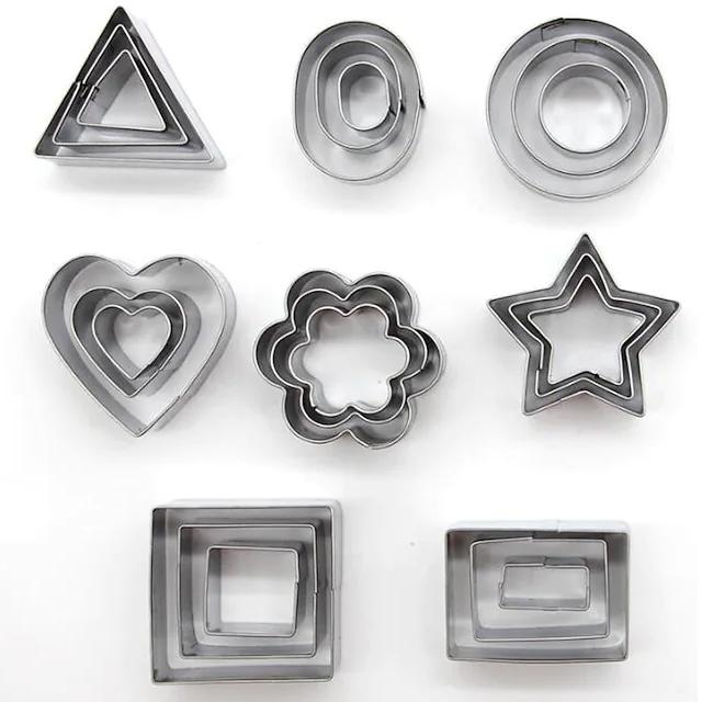 24-Piece: Stainless Steel Cookie Cutters Set Kitchen & Dining - DailySale