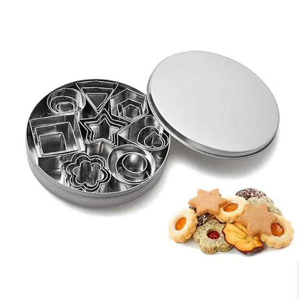 24-Piece: Stainless Steel Cookie Cutters Set Kitchen & Dining - DailySale