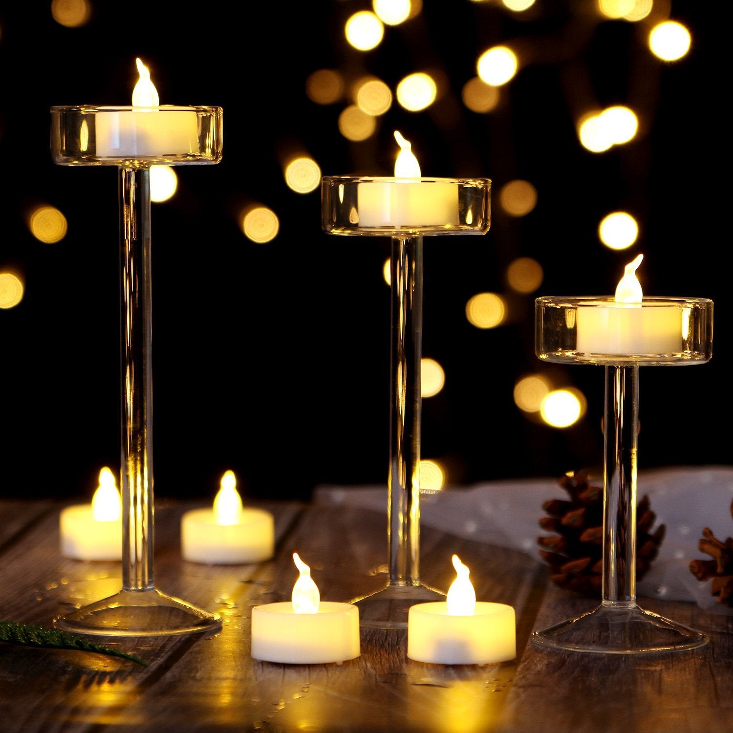 24-Piece: Warm White LED Tealight Candles Indoor Lighting - DailySale