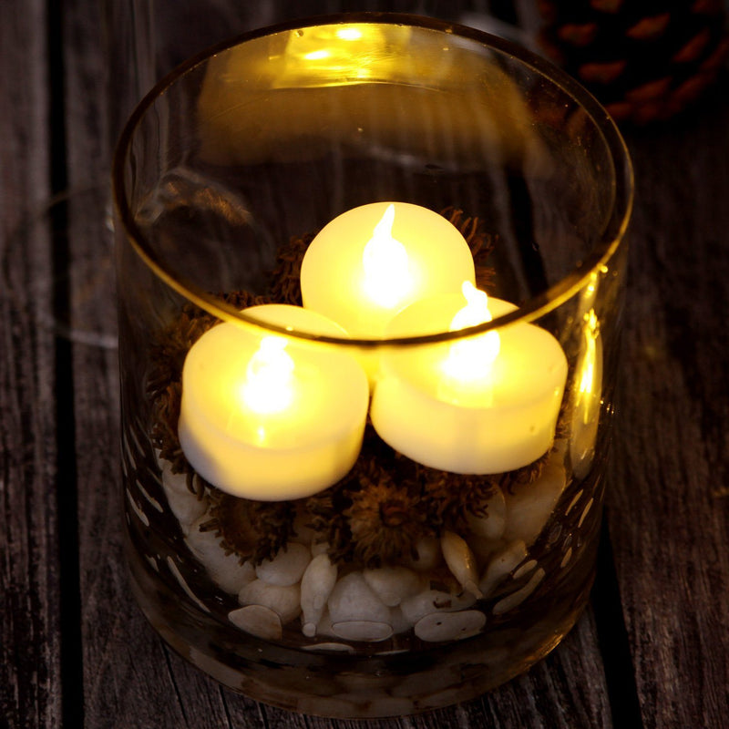 24-Piece: Warm White LED Tealight Candles Indoor Lighting - DailySale