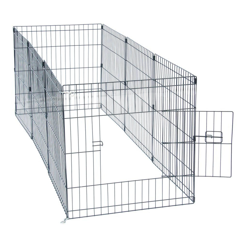 24" Tall Wire Fence 8 Panel Pet Folding Metal Play Pen Pet Supplies - DailySale