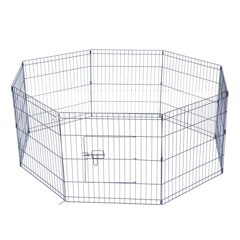 24" Tall Wire Fence 8 Panel Pet Folding Metal Play Pen Pet Supplies - DailySale