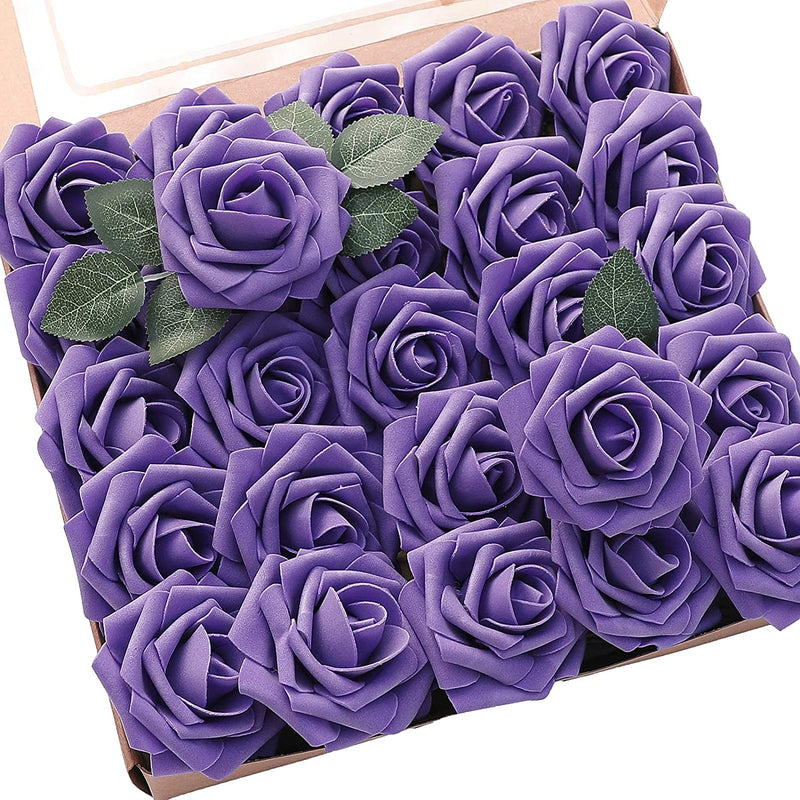 25-Pieces: Floroom Artificial Flowers Furniture & Decor Violet - DailySale