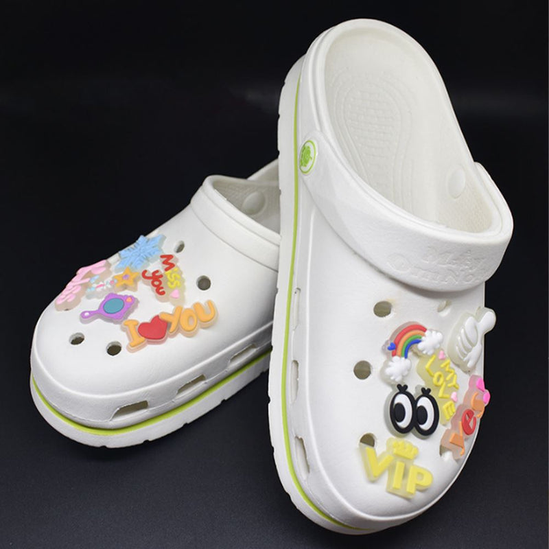 25-Pieces: Glow in Dark Croc Shoe Charms Art & Craft Supplies - DailySale