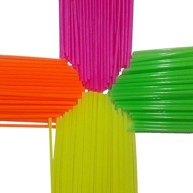 250-Pieces: Wow Plastic Neon Disposable Plastic Drinking Straws Kitchen Essentials - DailySale
