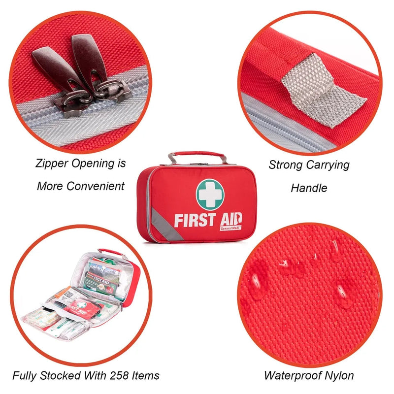 258-Pieces: First Aid Kit Sports & Outdoors - DailySale