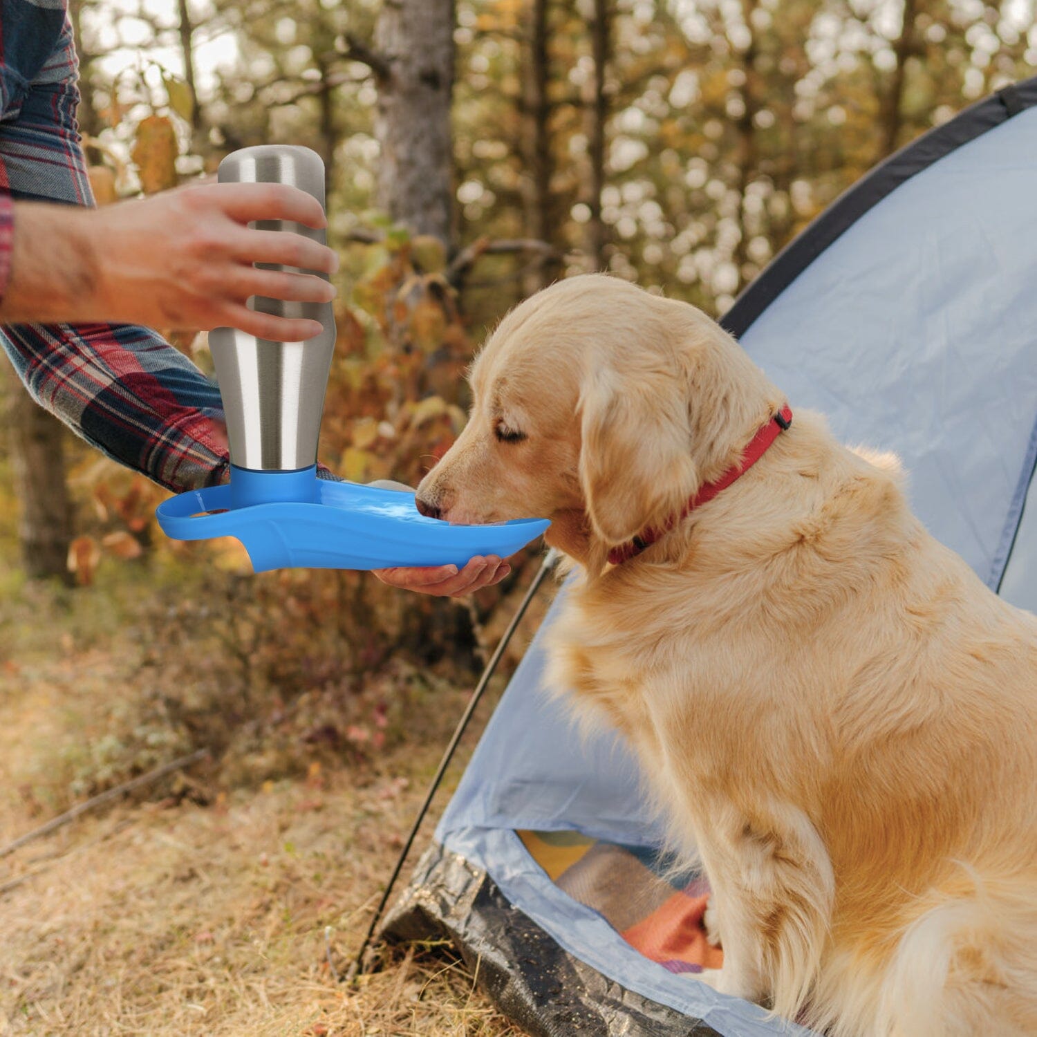 25oz Portable Dog Stainless Steel Water Dispenser Leak Proof Design Pet Supplies - DailySale