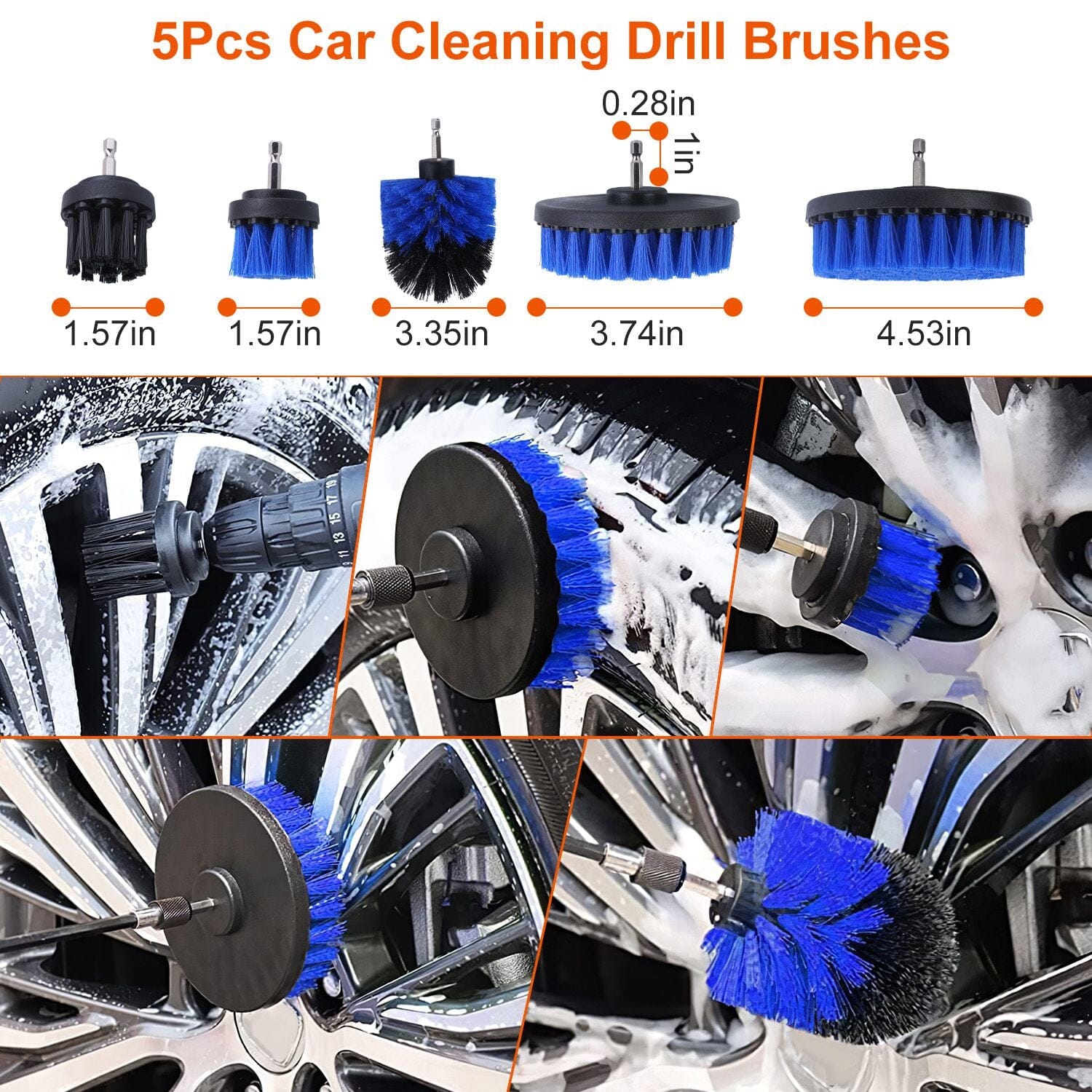 5pcs Car Detailing Brush Set