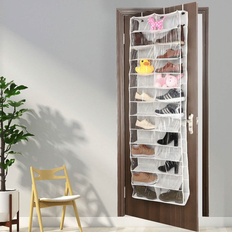 26 Pockets Over the Door Shoe Rack Closet & Storage - DailySale