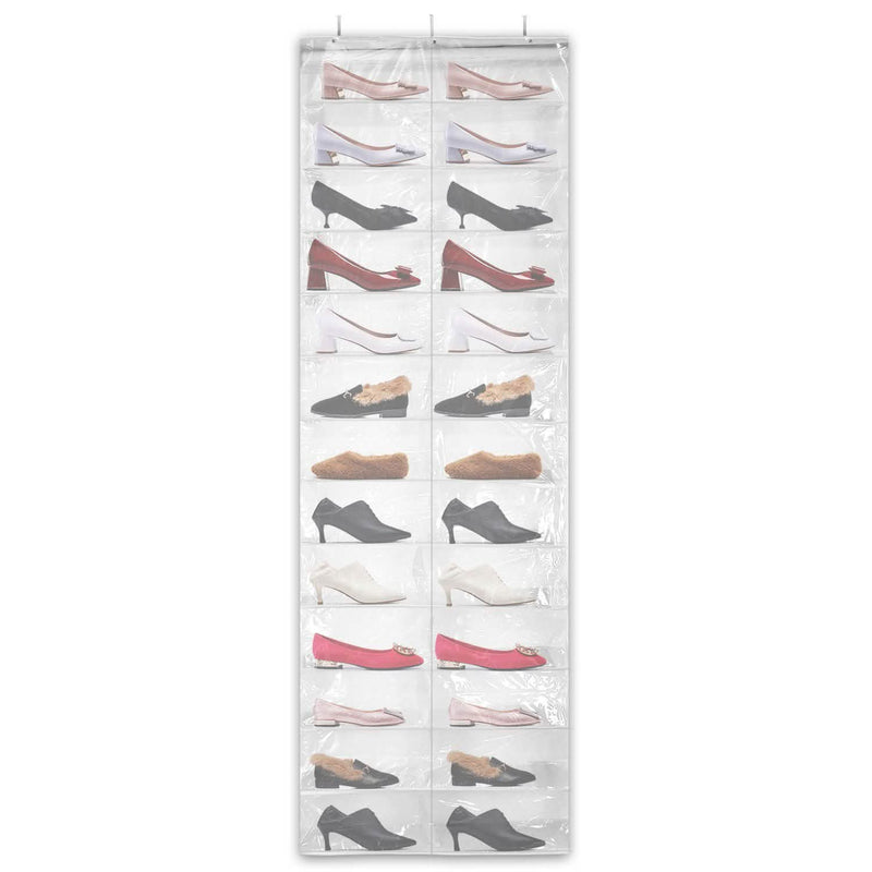 26 Pockets Over the Door Shoe Rack Closet & Storage - DailySale