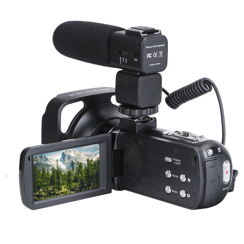 2.7K Camcorder 42MP 18x Zoom Digital Video Camera with 270° Rotating IPS Screen