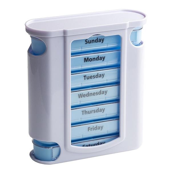 28 Grid Container Organizer Medicine Weekly Storage Pill 7 Day Tablet Sorter Box Case Wellness - DailySale