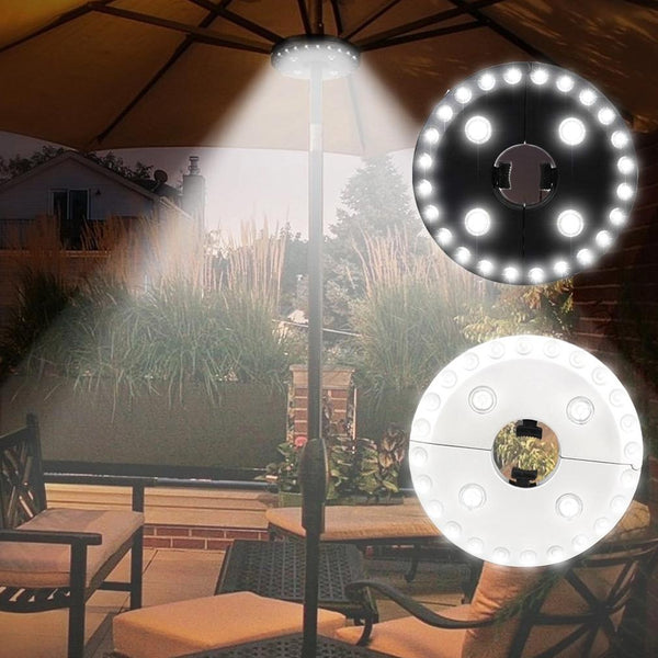 28 LED Patio Umbrella Pole Outdoor Light with Adjustable Brightness - Assorted Colors Home Lighting Black - DailySale