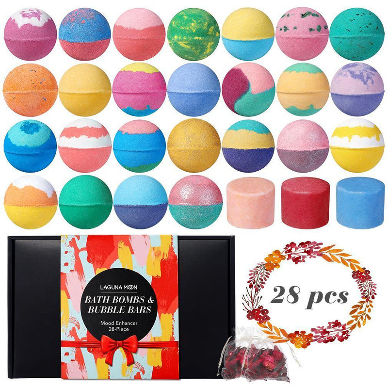 28-Piece: Bath Bombs and Bubble Bars Set Beauty & Personal Care - DailySale