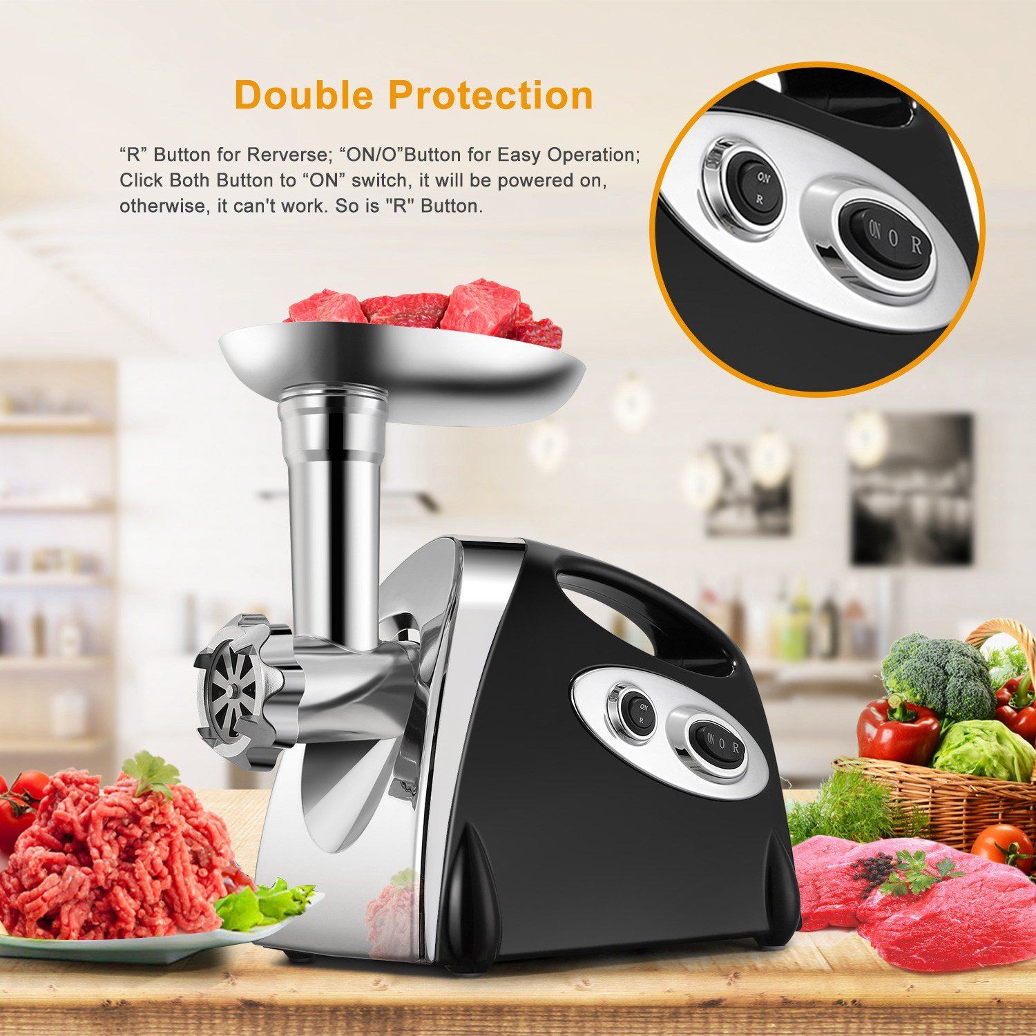 2800W Electric Meat Grinder Set Kitchen & Dining - DailySale