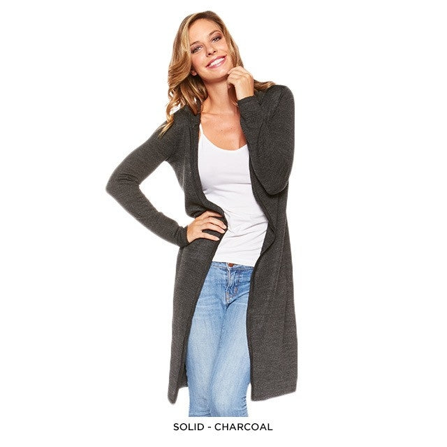 Stylish Long Hooded Cardigan - Assorted Colors - DailySale, Inc